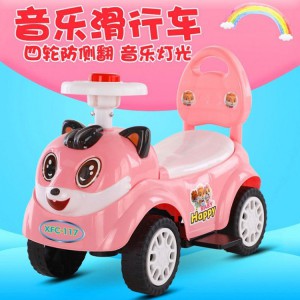儿童滑行扭扭车奶粉店儿童摄影赠品音乐灯光四轮平衡车