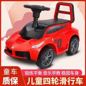 Baby yo-yo with music, large seated, hand-propelled scooter, toy car, four-wheel scooter, children&#039;s four-wheel scooter