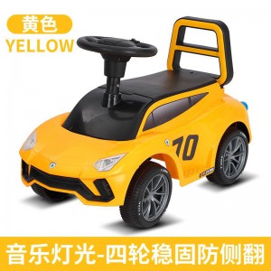 Children&#039;s sliding roller coaster, small car, anti-rollover walker, baby can seat people, children, four-wheel scooter