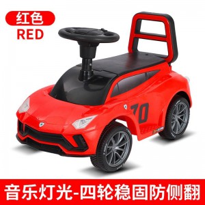 Children&#039;s sliding roller coaster, small car, anti-rollover walker, baby can seat people, children, four-wheel scooter