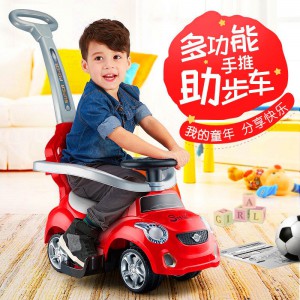 宝宝溜溜车滑行车 带音乐手推车 四轮学步车 儿童扭扭车