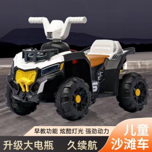 新款儿童电动沙滩车 儿童电动汽车宝宝电瓶车1-4岁早教单驱电动车