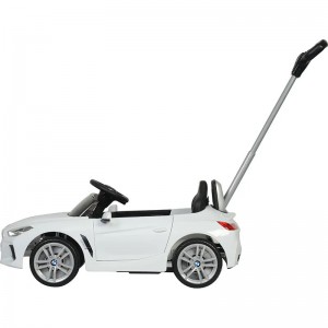 酷炫儿童车 带手柄红色白色 推把电动车 儿童电动推把汽车