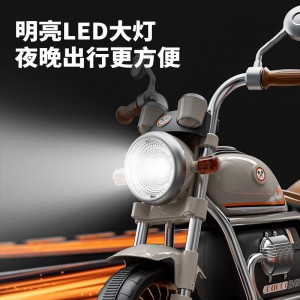 儿童电动摩托车三轮车男女孩宝宝电瓶车小孩可坐人充电遥控玩具车