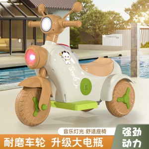 儿童电动摩托车男女孩宝宝电瓶车三轮车小孩可坐人充电遥控玩具车