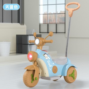儿童电动摩托车男女孩宝宝电瓶车三轮车小孩可坐人充电遥控玩具车