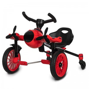 儿童漂移车脚踏飞机车三轮车可折叠2-6岁男女孩脚踏飘逸车