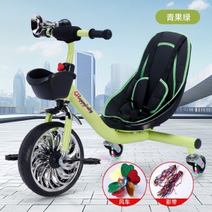 新款儿童脚蹬漂移旋转车男女孩骑灯光音乐3-7岁可坐人