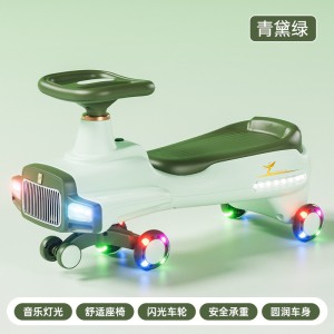 儿童扭扭车3-6岁亲子共乘大人可坐防侧翻扭扭车带蓝牙溜溜摇摆车
