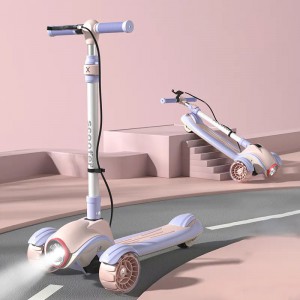 儿童滑板车儿童3轮滑板车制造商婴儿滑板车的孩子与灯