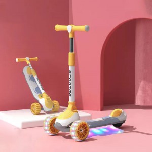 儿童滑板车儿童3轮滑板车制造商婴儿滑板车的孩子与灯