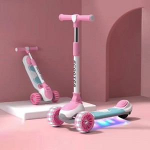 儿童滑板车儿童3轮滑板车制造商婴儿滑板车的孩子与灯