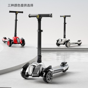 宝宝滑板车幻影二合一儿童滑行车男女童溜溜车可骑折叠音乐灯光