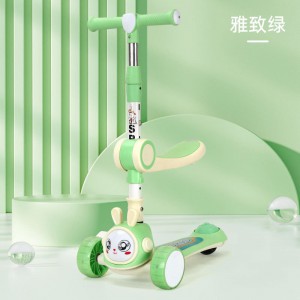 滑板车儿童车1-3岁宝宝可坐可滑一键折叠工厂儿童滑板车玩具