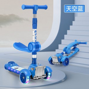儿童滑板车1-3一6一12岁新款小孩踏板折叠款男孩女宝宝滑滑溜溜车