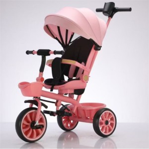 儿童三轮车旋转座椅带车棚1-5岁儿童童车婴儿车脚踏三轮推车