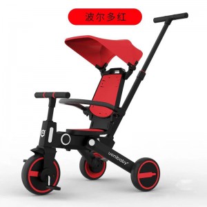 儿童三轮车遛娃手推车可折叠轻便婴儿宝宝脚踏车七合一折叠三轮车