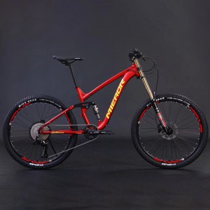 厂家现货直供速降山地车合金质感软尾油刹减震山地自行车颜色多样