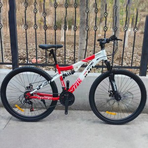 厂家现货直供速降山地车合金质感软尾油刹减震山地自行车颜色多样