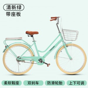 女款自行车女式通勤车成人代步脚踏车学生24寸26寸复古单车