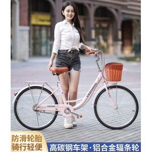 轻便通勤女款淑女复古自行车女士代步单车上班20.22.24寸女大学生