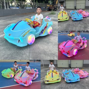 新款广场游乐跑车儿童玩具碰碰车发光亲子双人电动公园扫码遥控车