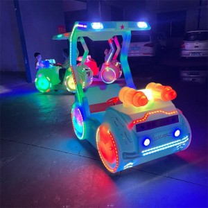 新款广场游乐跑车儿童玩具碰碰车发光亲子双人电动公园扫码遥控车