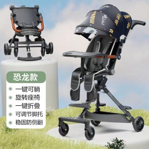 新品溜娃神器双向可坐躺婴儿推车轻便宝宝遛娃高景观折叠源头工厂