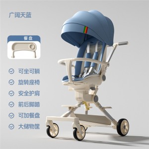 The new baby walking artifact stroller has a high landscape, can be reclined, and the baby walker can be carried in both directions