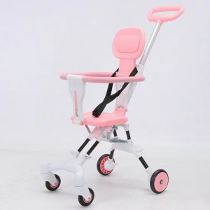 The baby walker is lightweight and portable, can be folded with one click, and the baby walker can be mounted in both directions without installing a stroller