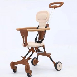 The baby walker is lightweight and portable, can be folded with one click, and the baby walker can be mounted in both directions without installing a stroller