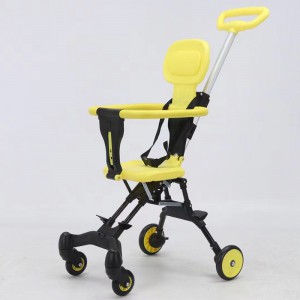 The baby walker is lightweight and portable, can be folded with one click, and the baby walker can be mounted in both directions without installing a stroller
