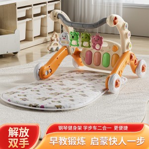 New 6 in 1 baby walker pedal piano 0-36 month old baby educational early education music fitness stand