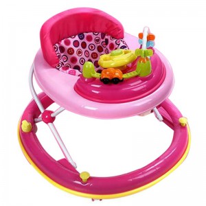 Baby walker 6/7-18 month baby anti-rollover with music and toys, crystal wheels, silent walker