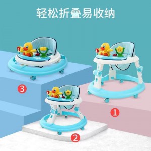 婴儿小孩娃娃儿童早教学步车音乐灯光防侧翻助步车玩具圆盘学步车