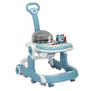 4 in 1 multi-function baby walker, foldable with music wheels, children&#039;s walking, made of cotton plastic