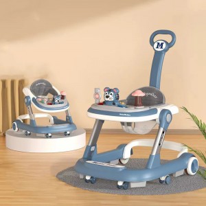 4 in 1 multi-function baby walker, foldable with music wheels, children&#039;s walking, made of cotton plastic