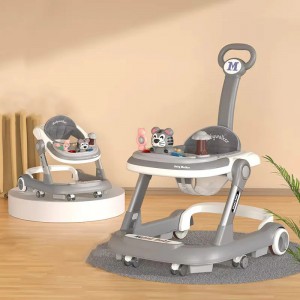 4 in 1 multi-function baby walker, foldable with music wheels, children&#039;s walking, made of cotton plastic