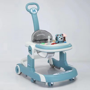 4 in 1 multi-function baby walker, foldable with music wheels, children&#039;s walking, made of cotton plastic