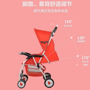 Baby stroller, foldable, lightweight, portable stroller, reclining baby, children&#039;s umbrella cart, simple stroller