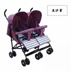 新款儿童双人六轮双胞胎手推车双人宝宝脚踏车婴儿轻便童车