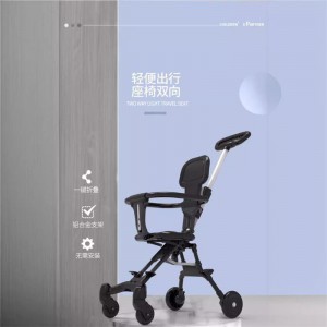 Baby sliding artifact stroller, lightweight and foldable, children&#039;s walker, four-wheel baby travel stroller, two-way high landscape