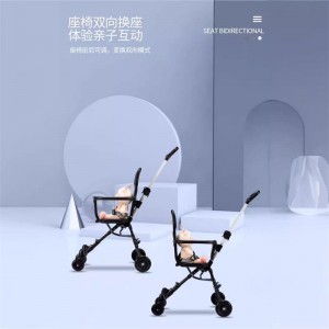 Baby sliding artifact stroller, lightweight and foldable, children&#039;s walker, four-wheel baby travel stroller, two-way high landscape