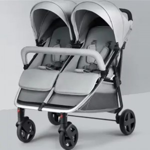 侧推童车双座婴儿车高品质双胞胎婴儿推车提篮双胞胎推车