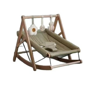 Baby wooden dual-use rocking chair, baby rocking chair, reclining chair to soothe newborns, reclining chair, children&#039;s rocking chair