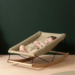 Baby wooden dual-use rocking chair, baby rocking chair, reclining chair to soothe newborns, reclining chair, children&#039;s rocking chair