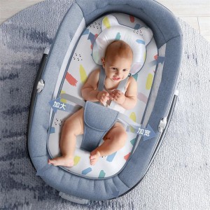 新款哄娃神器安抚摇椅可调节带餐盘宝宝哄睡摇篮床可摇摆婴儿床