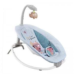 婴儿多种功能折叠摇椅宝宝音乐震动座椅新生摇篮投影可调节 安抚躺椅