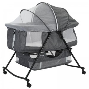 Baby crib, baby, newborn bed, foldable, movable, adjustable, large bed, half-lying, anti-spitting