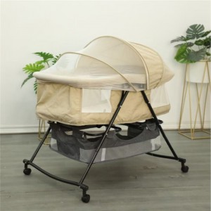 Baby crib, baby, newborn bed, foldable, movable, adjustable, large bed, half-lying, anti-spitting